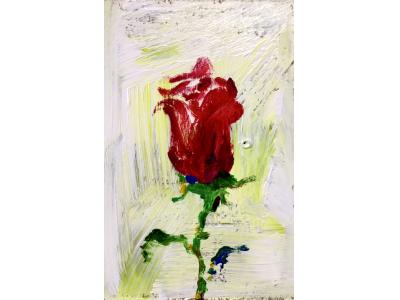 《独立的玫瑰》油画原创（共享租赁一个月单价10元）花